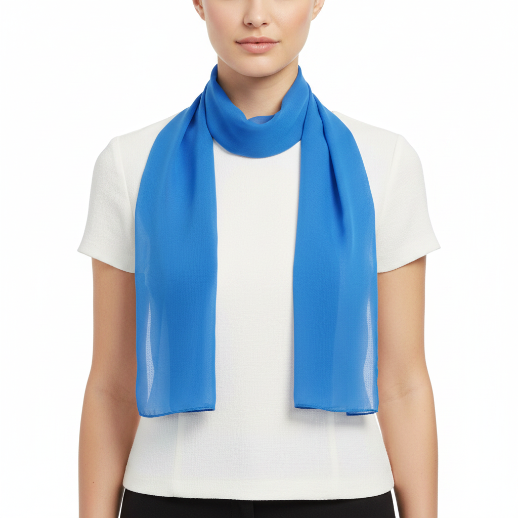 Turquoise Chiffon Scarf