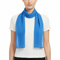 Turquoise Chiffon Scarf