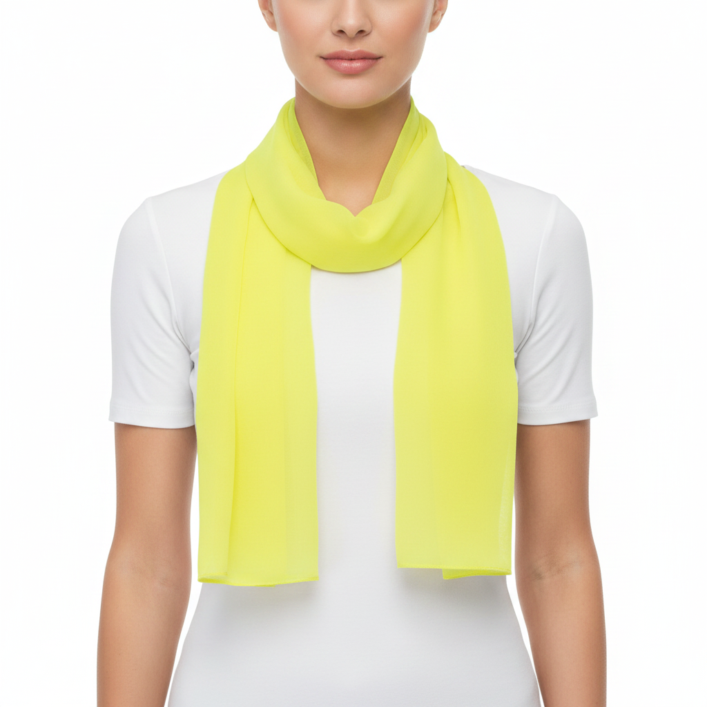 Yellow Chiffon Scarf