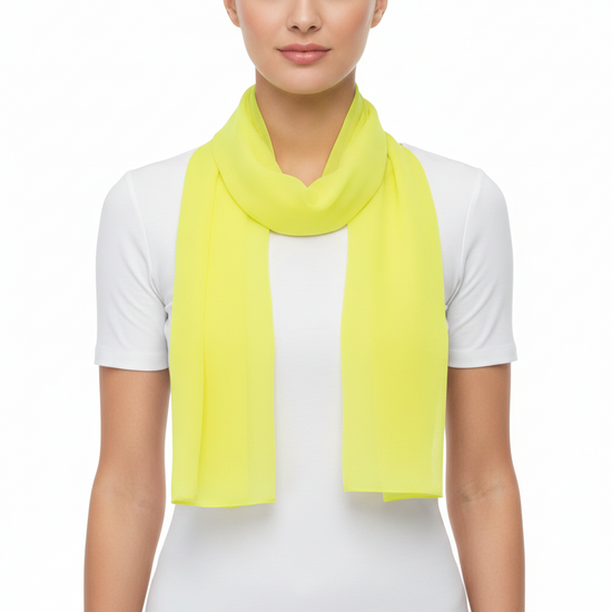 Yellow Chiffon Scarf