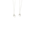Pair of Silver Dolphin Best Pals Engraved Pendant Necklaces