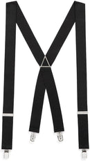 X Shape Plain Black Braces