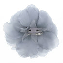 Large Flat Rose on Concord Clip & Brooch Hair Pin