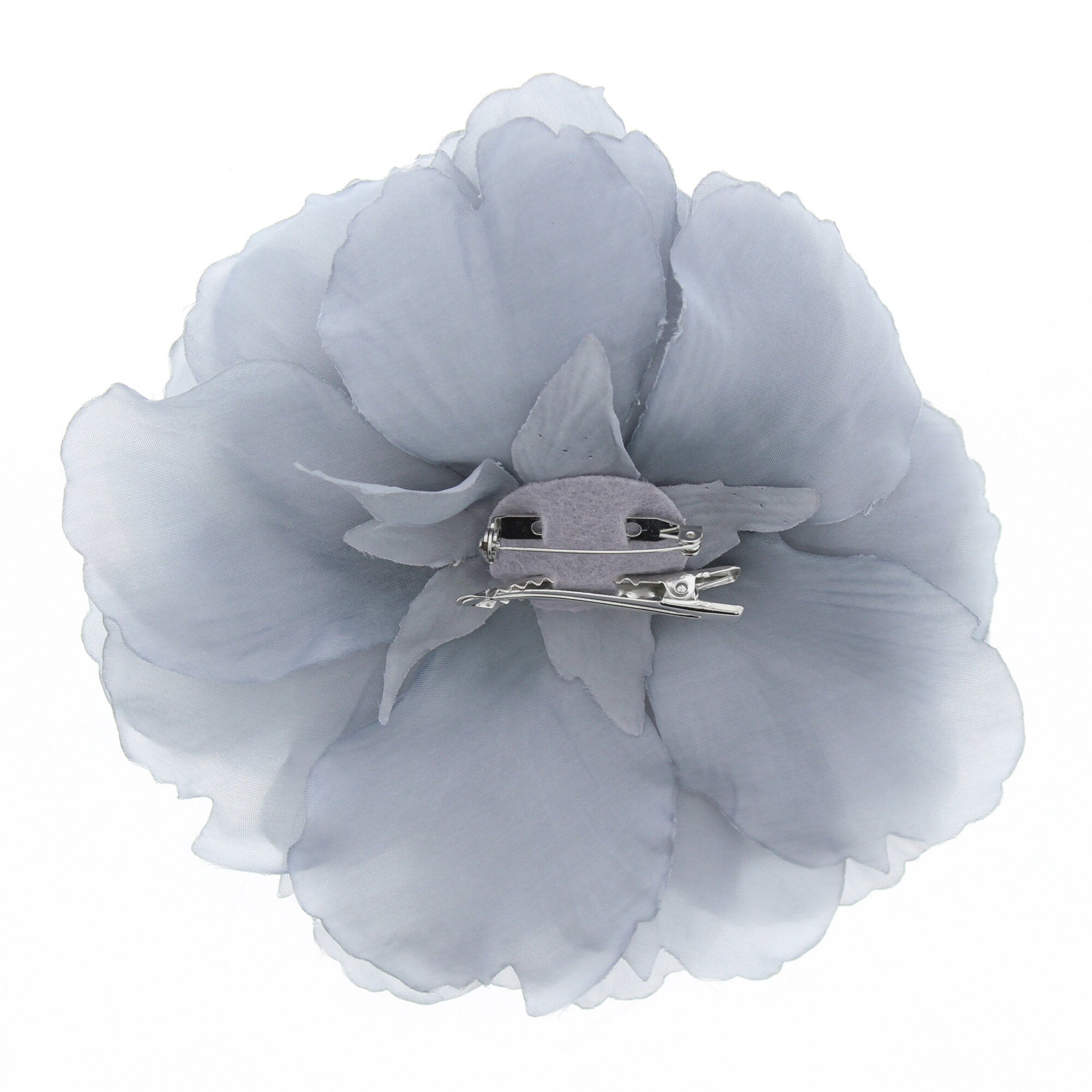 Large Flat Rose on Concord Clip & Brooch Hair Pin