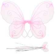 Butterfly Wings & Wand Set (45cm x 36cm Wings)