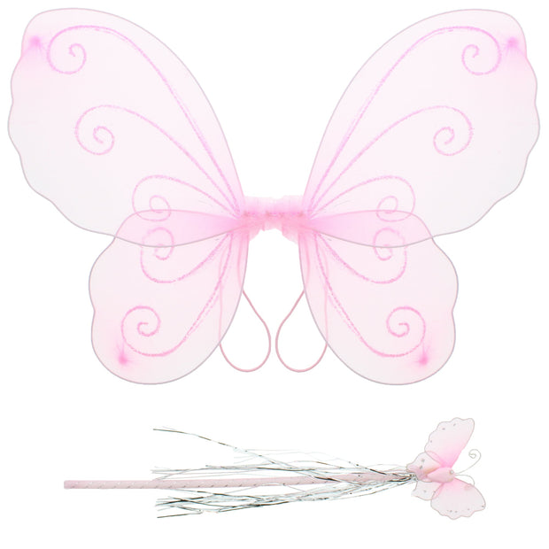 Butterfly Wings & Wand Set (45cm x 36cm Wings)