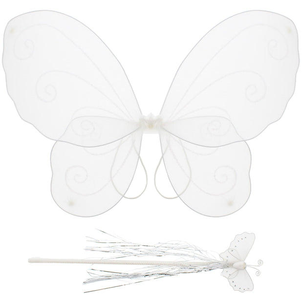 Butterfly Wings & Wand Set (45cm x 36cm Wings)