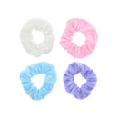 Velvet Pastel Ruffled Hair Scrunchies