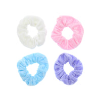 Velvet Pastel Ruffled Hair Scrunchies