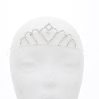 Silver Diamante Stone Heart Tiara