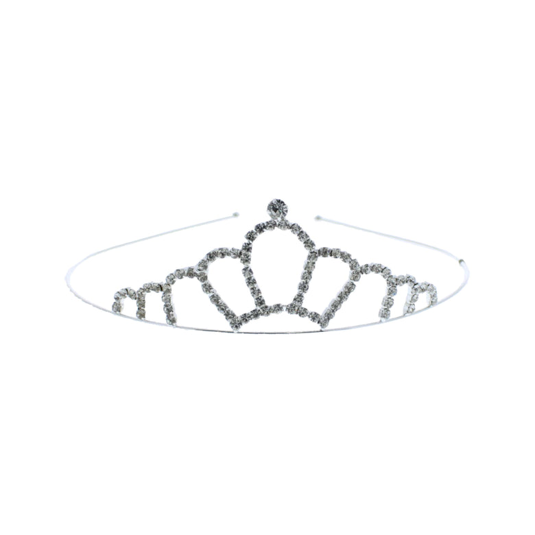 Silver Diamante Stone Tiara
