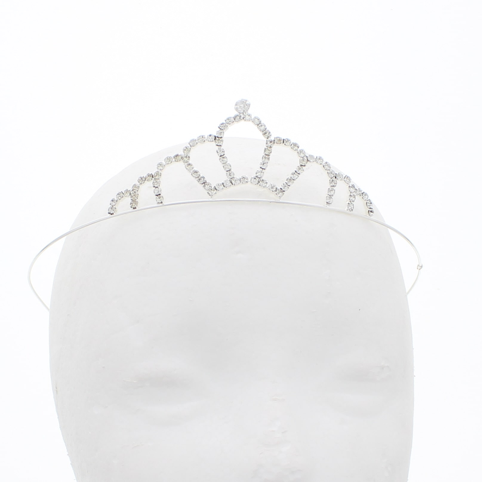Silver Diamante Stone Sparkly Tiara