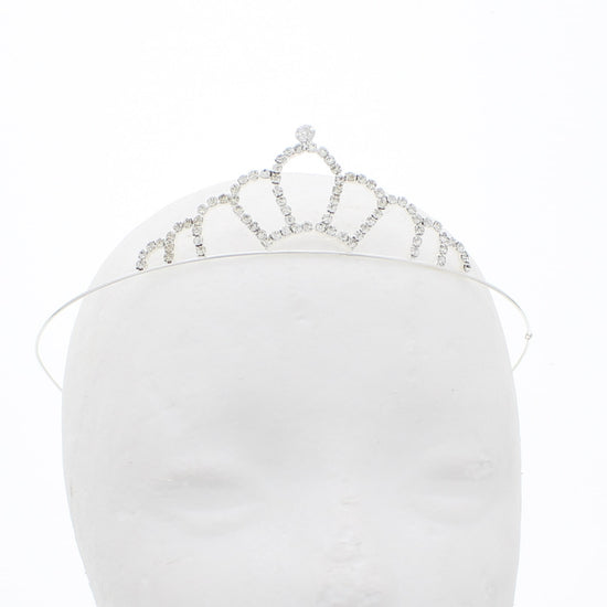 Silver Diamante Stone Sparkly Tiara