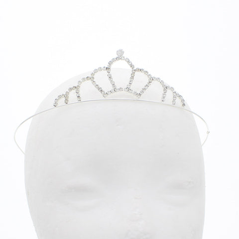 Silver Diamante Stone Tiara