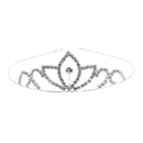 Silver Diamante Stone Lotus Tiara
