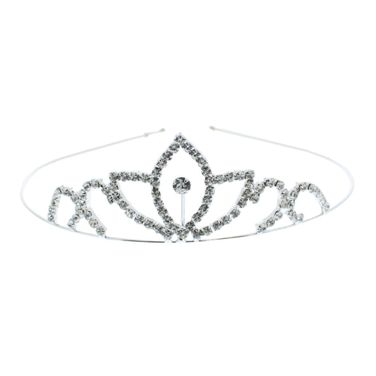 Silver Diamante Stone Tiara