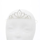 Silver Diamante Stone Lotus Tiara