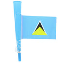 Blue Woofer Horn with St. Lucia Flag