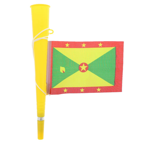 Yellow Woofer Horn with Grenada Flag