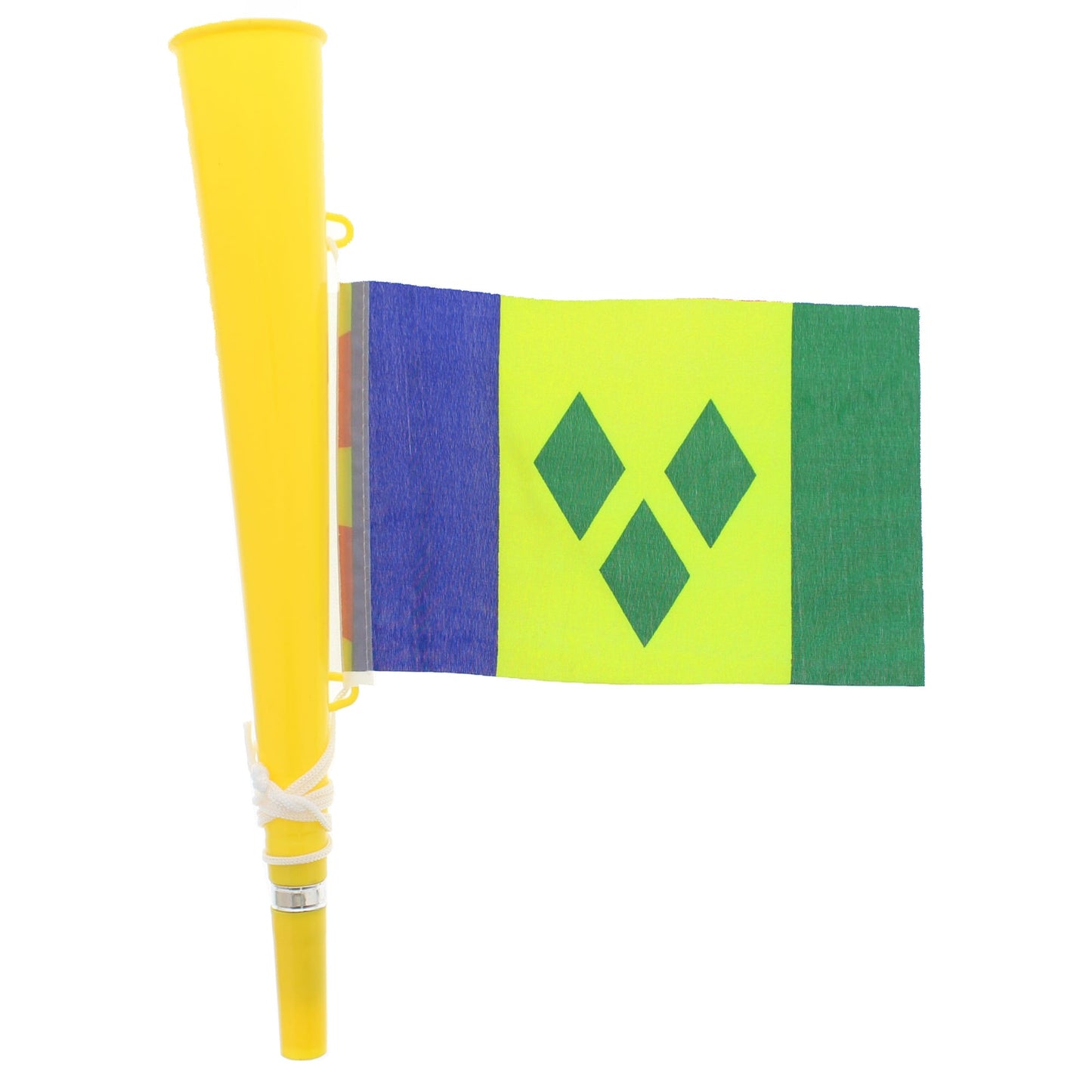 Yellow Woofer Horn with St. Vincent & the Grenadines Flag