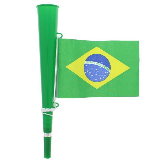 Green Woofer Horn with Brazil Flag