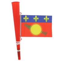 Red Woofer Horn with Guadeloupe Flag