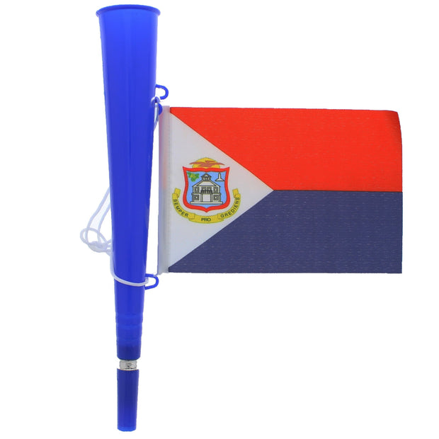 Blue Woofer Horn with St. Martin Flag