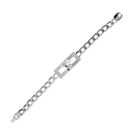Metal Skull & Crossbones ID Bracelet