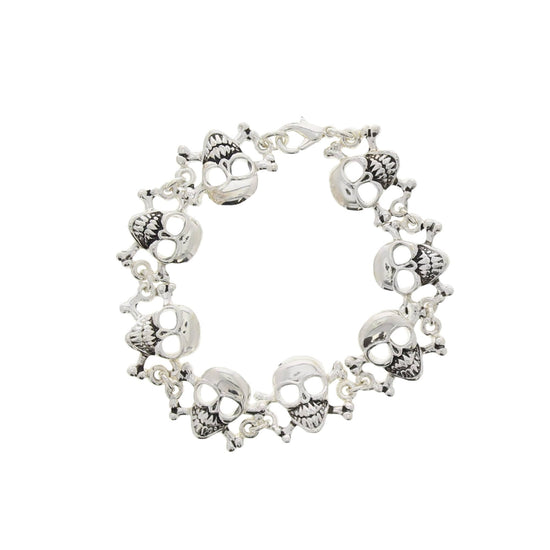 Skull & Crossbones Metal Bracelet