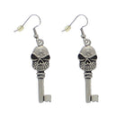 Crazy Skull Key Earrings