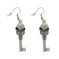 Crazy Skull Key Earrings