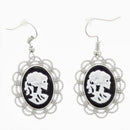 Skeleton Cameo Earrings