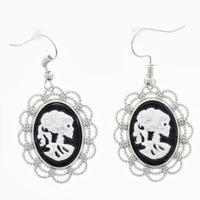 Skeleton Cameo Earrings