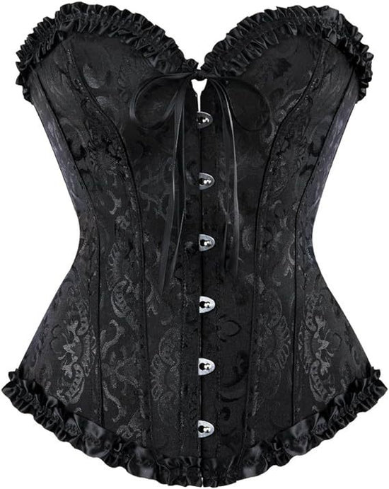 Classic Vintage Print Bustier Corset