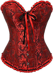 Classic Vintage Print Bustier Corset