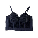 Silver Spike Stud Bustier Corset