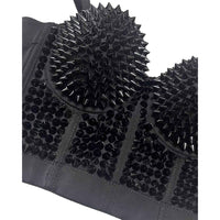 Silver Spike Stud Bustier Corset