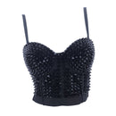 Silver Spike Stud Bustier Corset