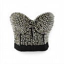 Silver Spike Stud Bustier Corset