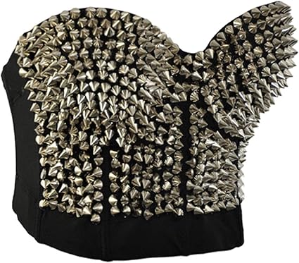 Silver Spike Stud Bustier Corset