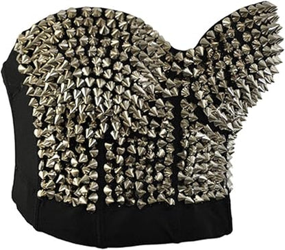 Silver Spike Stud Bustier Corset