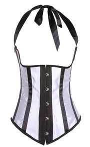 Black & White Stripe Underbust Corset