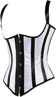 Black & White Stripe Underbust Corset