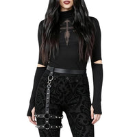 Alloy Spikes PU Leather Thigh Harness
