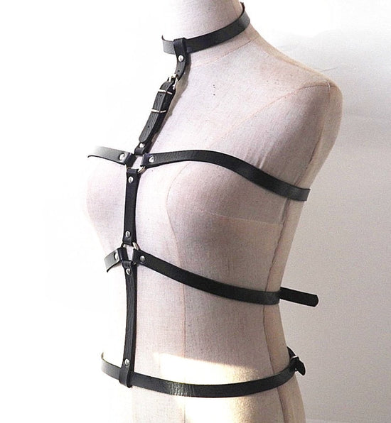 PU Leather Bra Body Cage Harness