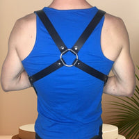 PU Leather Chest Body Steampunk Belt  Harness