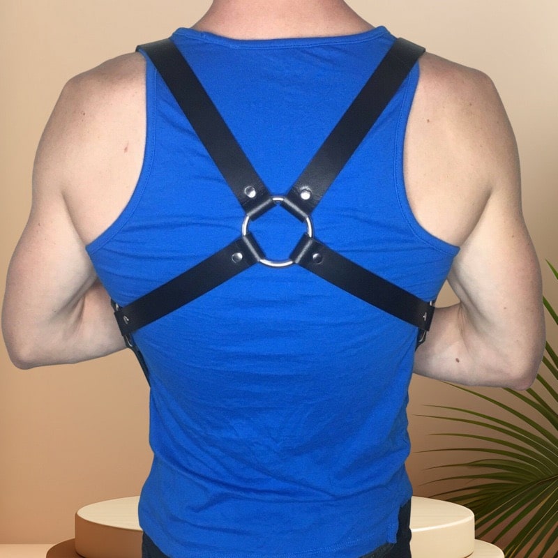 PU Leather Chest Body Steampunk Belt  Harness