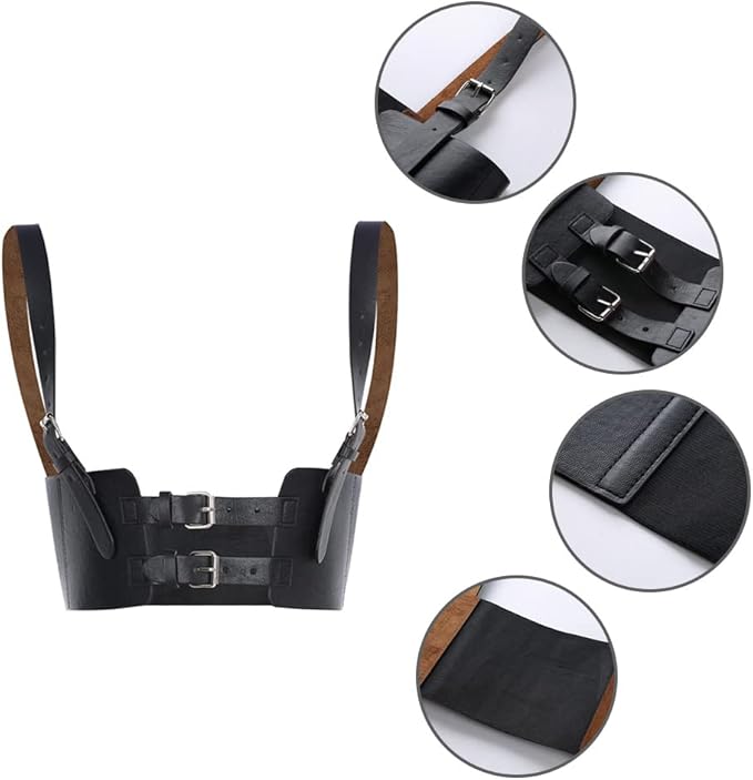 PU Leather Harness Belt With Corset Vest