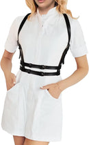 PU Leather Body & Bra Harness Double Belt
