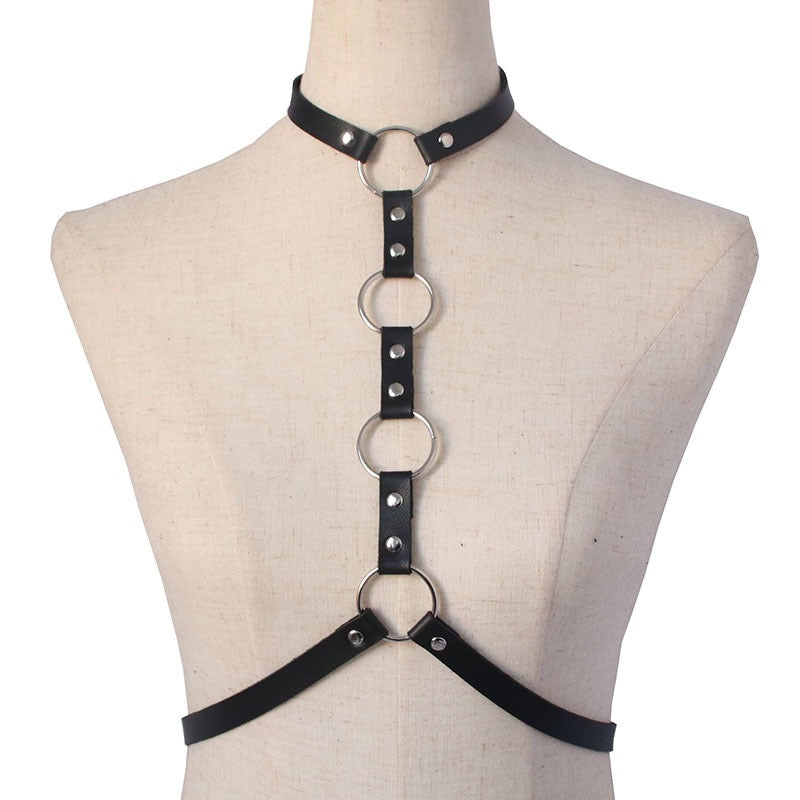 PU Leather Cross Body Harness